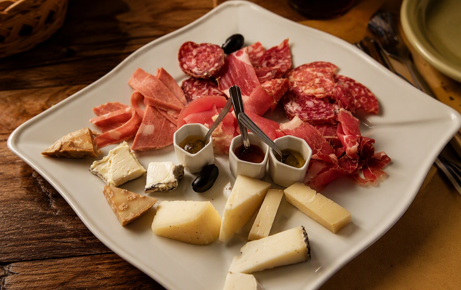 Gran piatto toscano di salumi e formaggi